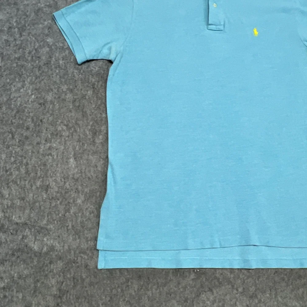 Polo By Ralph Lauren Polo‎ Shirt Mens L Blue Solid Classic Pony Preppy Casual